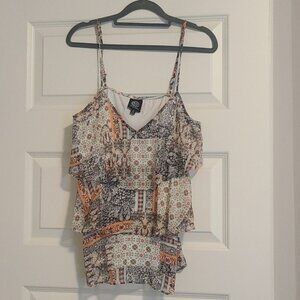 𝅺MULTICOLORED Spaghetti Strap Tank sz Medium